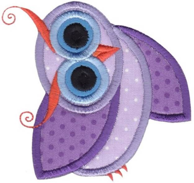 Picture of Applique Purple Owl Machine Embroidery Design