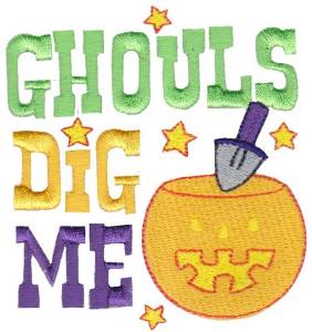 Picture of Ghouls Dig Me Machine Embroidery Design