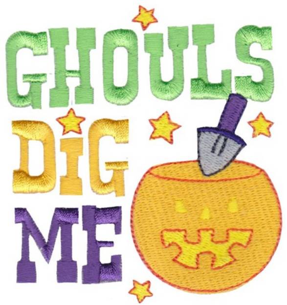 Picture of Ghouls Dig Me Machine Embroidery Design