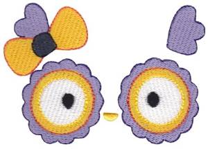 Picture of Owl Face Machine Embroidery Design