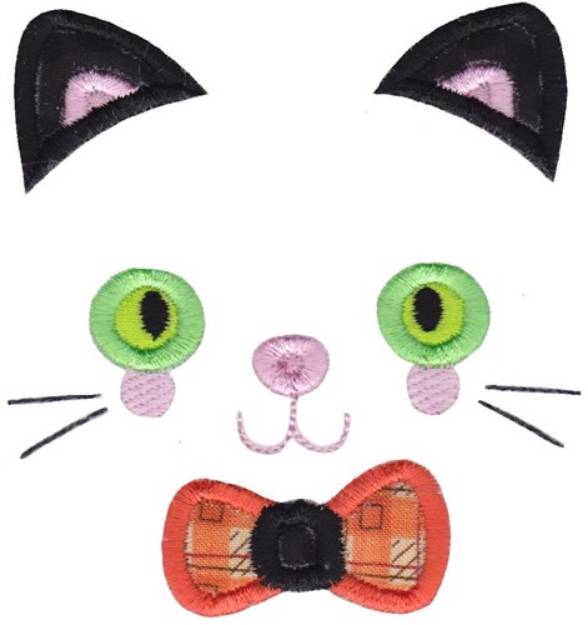 Picture of Kitten Face Machine Embroidery Design