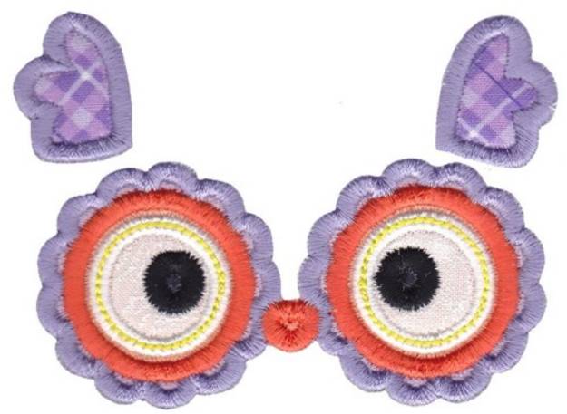 Picture of Applique Owl Face Machine Embroidery Design