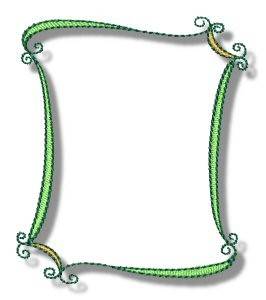 Picture of Curvy Frame Machine Embroidery Design