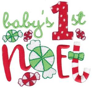 Picture of Babys 1st Noel Machine Embroidery Design