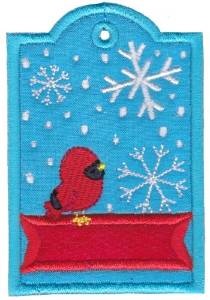 Picture of Cardinal Tag Machine Embroidery Design
