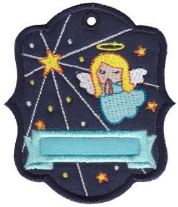 Picture of Angel Tag Machine Embroidery Design