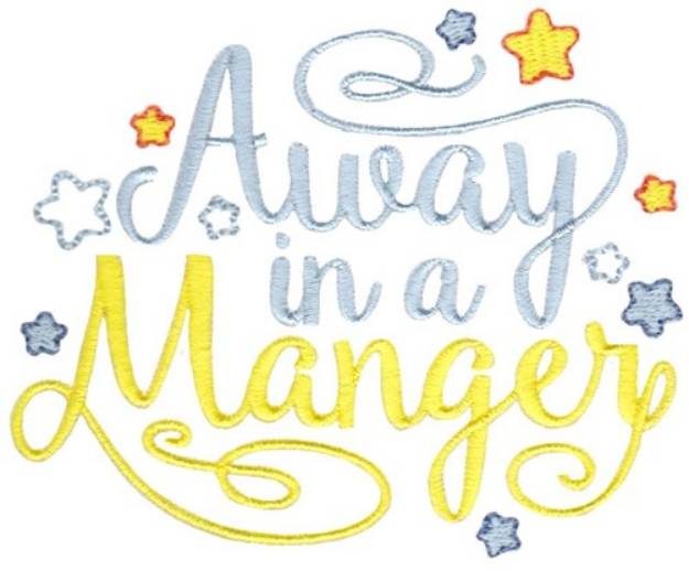 Picture of Away In Manger Machine Embroidery Design