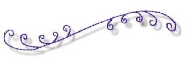 Picture of Curly Lines Machine Embroidery Design