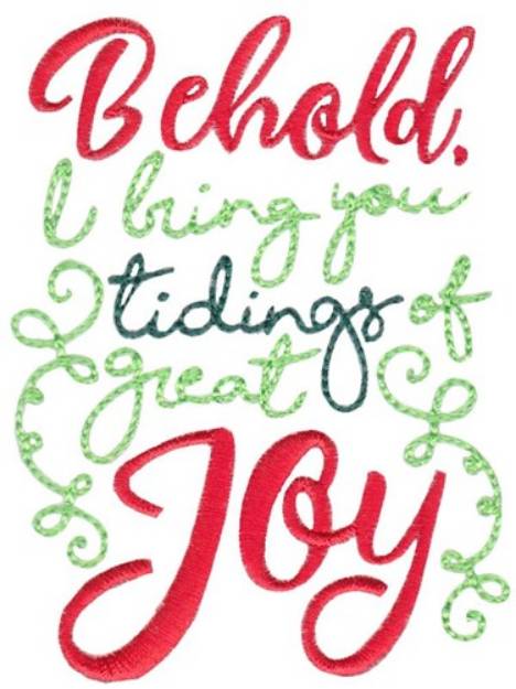 Picture of Behold I Bring You Tidings Of Great Joy Machine Embroidery Design