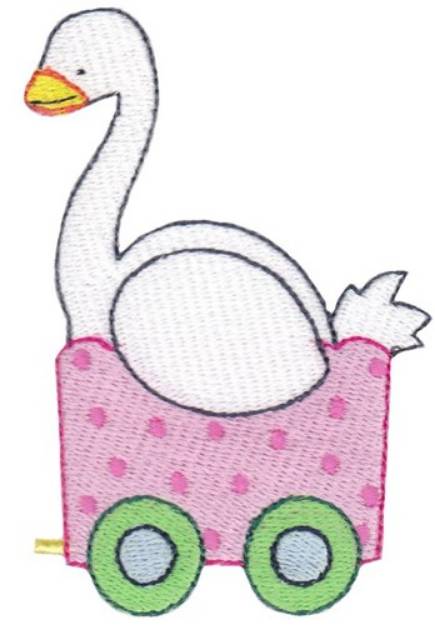Picture of Cute Animal Train Swan Machine Embroidery Design