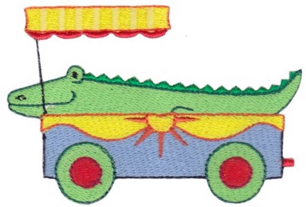Picture of Cute Animal Train Alligator Machine Embroidery Design
