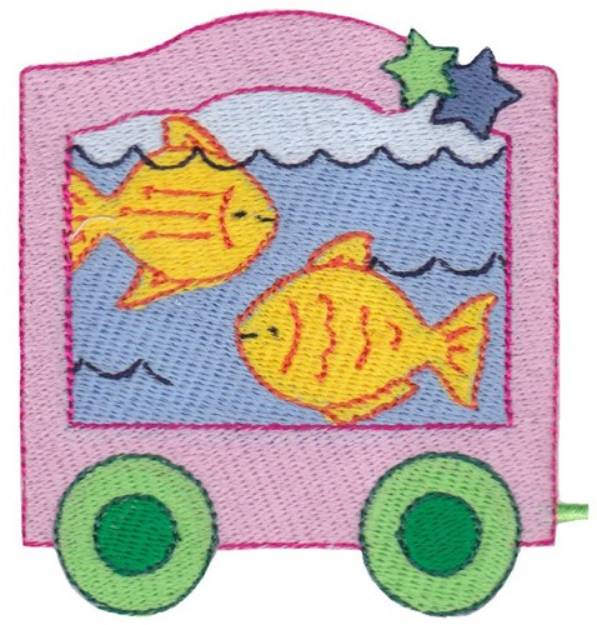 Picture of Cute Animal Train Machine Embroidery Design