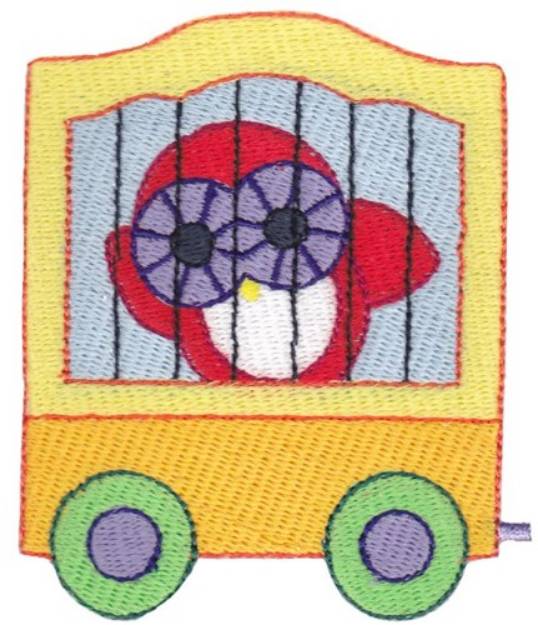Picture of Cute Animal Train Owl Machine Embroidery Design