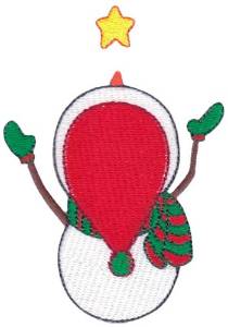 Picture of Christmas Snowman Star Machine Embroidery Design