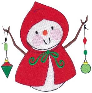 Picture of Christmas Snowman Ornaments Machine Embroidery Design