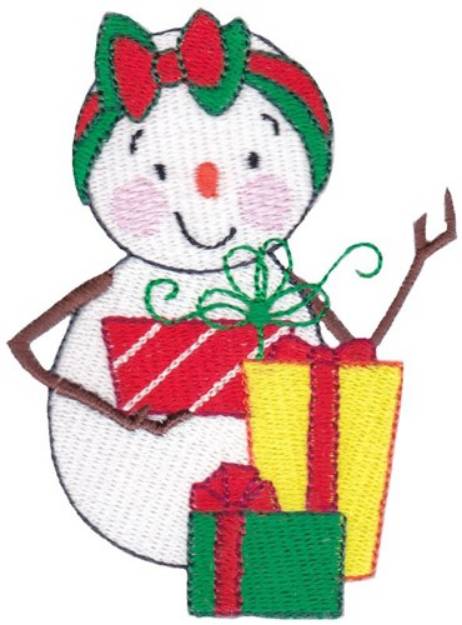 Picture of Christmas Snowmen Gifts Machine Embroidery Design
