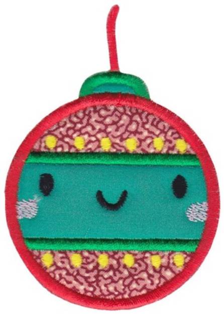 Picture of Kawaii Christmas Ornament Applique Machine Embroidery Design