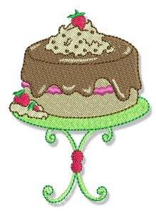 Picture of Swirly Cookbook Cake Machine Embroidery Design