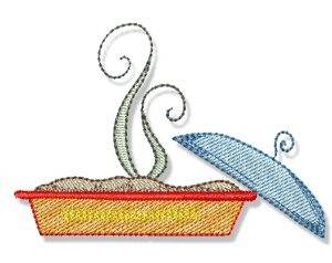 Picture of Swirly Cookbook Pie Machine Embroidery Design