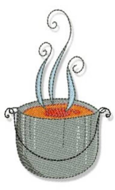 Picture of Swirly Cookbook Soup Machine Embroidery Design