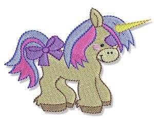 Picture of Pretty Pony Unicorn Machine Embroidery Design