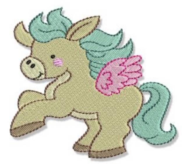 Picture of Pretty Pony Pegasus Machine Embroidery Design
