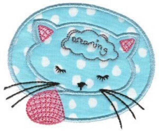 Picture of Sweet Inspirations Cat Applique Machine Embroidery Design