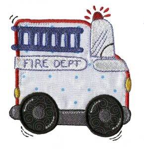 Picture of Applique Boys Toy Fire Department Machine Embroidery Design