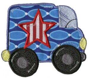 Picture of Applique Boys Toy Truck Machine Embroidery Design