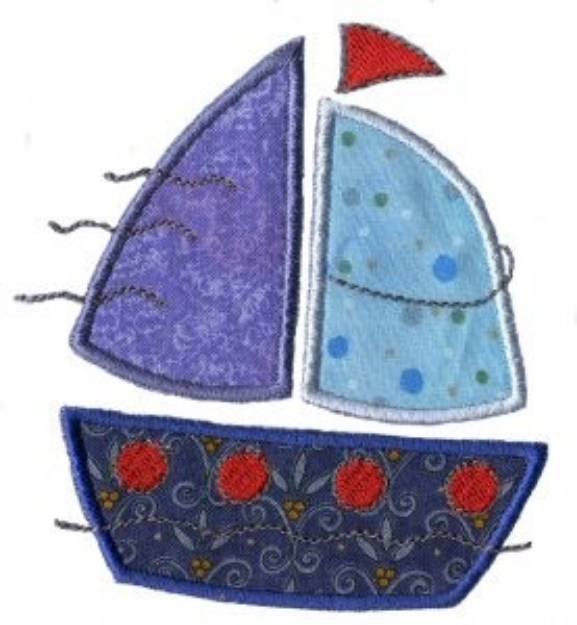 Picture of Applique Boys Toy Boat Machine Embroidery Design