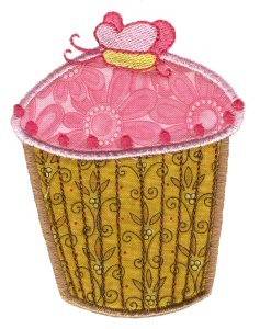 Picture of Cupcakes Applique Too Machine Embroidery Design