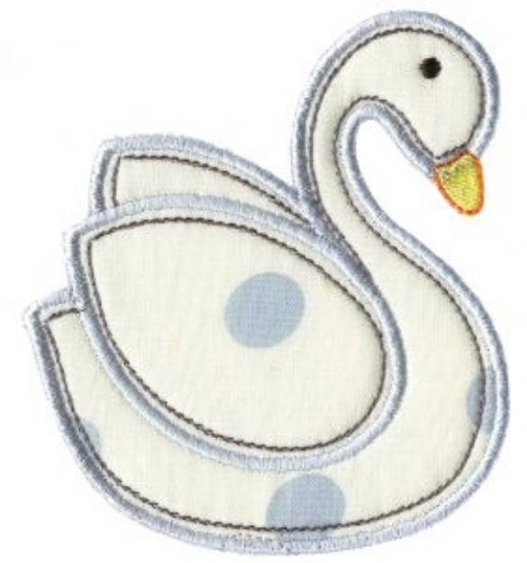 Picture of Applique Swan Machine Embroidery Design