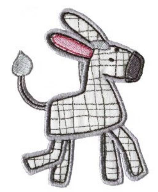Picture of Applique Donkey Machine Embroidery Design
