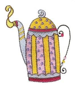 Picture of Coffee Kettle Machine Embroidery Design