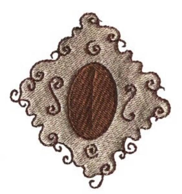 Picture of Coffee Bean Diamond Machine Embroidery Design