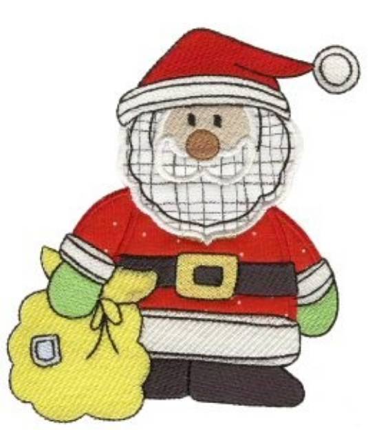 Picture of Christmas Santa Machine Embroidery Design