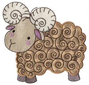 Picture of Applique Ram Machine Embroidery Design