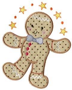 Picture of Star Gingerbread Machine Embroidery Design