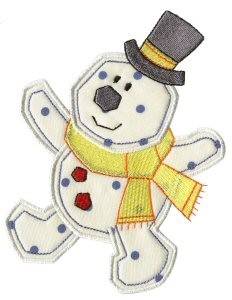 Picture of Xmas Snowman Machine Embroidery Design
