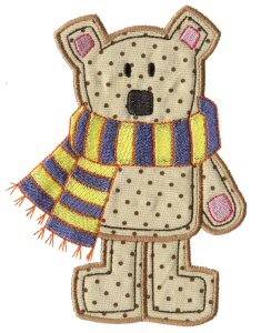 Picture of Xmas Bear Machine Embroidery Design