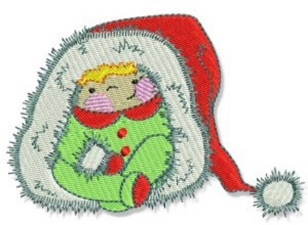 Picture of Kid In Hat Machine Embroidery Design