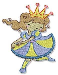 Picture of Princess Girl Machine Embroidery Design