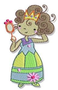 Picture of Pretty Princess Machine Embroidery Design