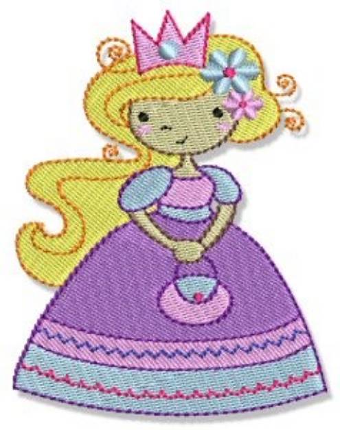 Picture of Blonde Princess Machine Embroidery Design