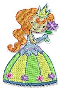 Picture of Flower Princess Machine Embroidery Design