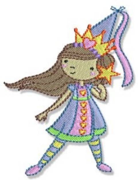 Picture of Cute Princess Machine Embroidery Design