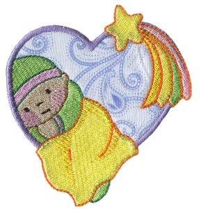 Picture of Baby Heart Machine Embroidery Design