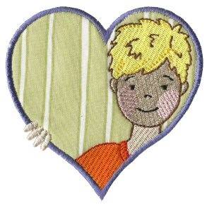 Picture of Boy Heart Machine Embroidery Design