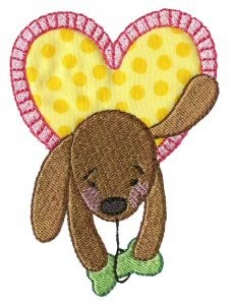 Picture of Dog Heart Machine Embroidery Design