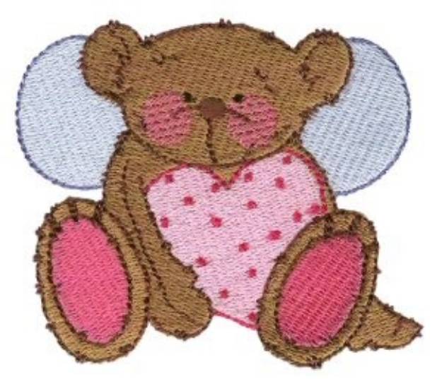 Picture of Heart Bear Machine Embroidery Design
